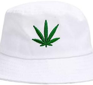 INOGIH Reversible Bucket-Hat Marijuana-Cannabis Weed Foldble...