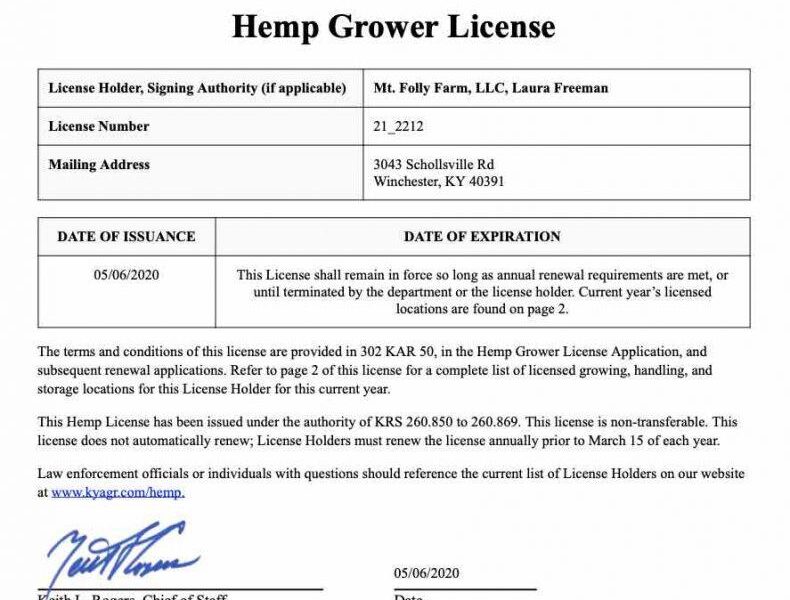 growing license